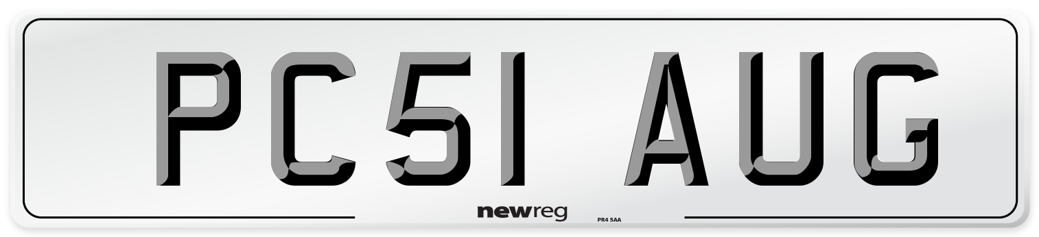 PC51 AUG Number Plate from New Reg